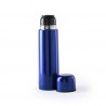 Blue Shiny Thermos with Built-in Cup