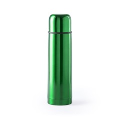 Green Shiny Flask with Built-in Mug