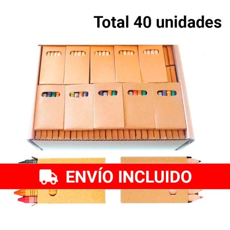 20 boîtes de crayons de couleur et 20 boîtes de crayons de cire | Cade