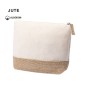 Jute and cotton toiletry bag.