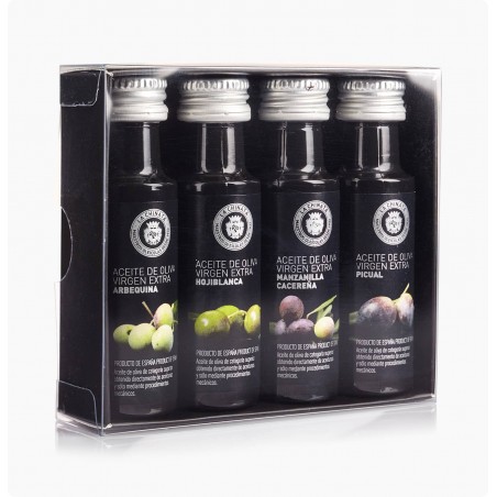 Box of 4 olive oils miniatures,for gifts