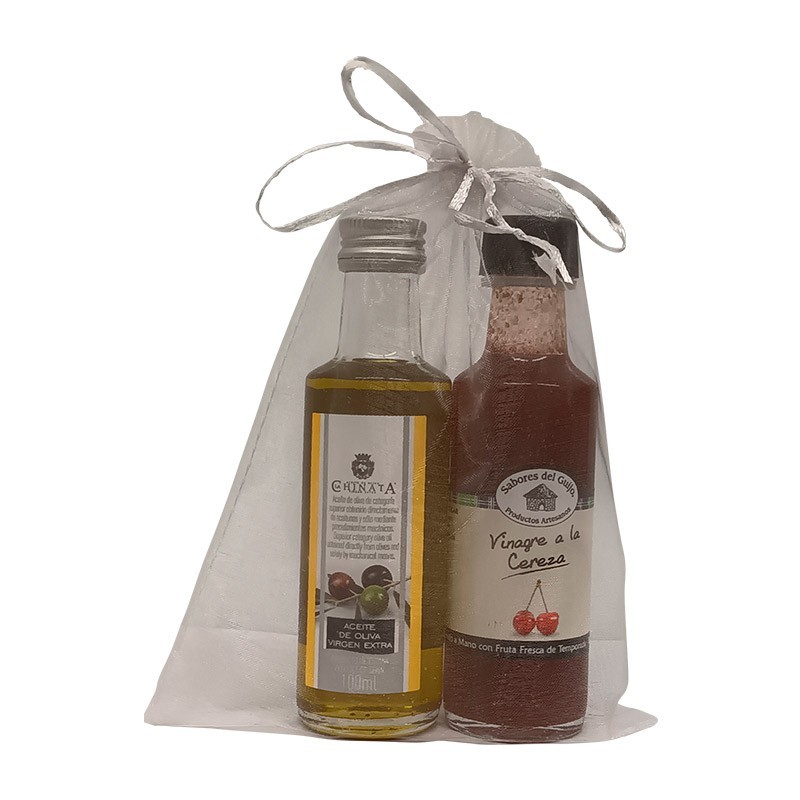 Pack détail de mariage (Huile d'olive vierge extra et vinaigre de Cereza)