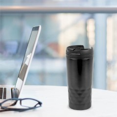 Portable Thermal Mug for Coffee or Tea Black colour | Regalos Gourmet Online