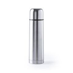 Cadeau verre thermique et thermos portable argenté pour boire du café