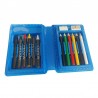 Pack of 25 Blue Colouring Crayon and Crayon Boxes for Children