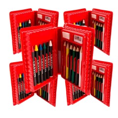 Red colouring pencil case pack for children | Online Gift Ideas