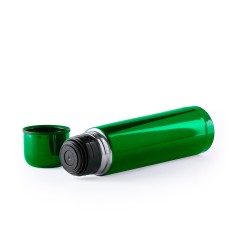 Green and Shiny Finished Thermos With Mug | Gourmet Gifts