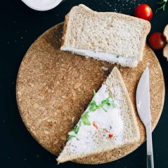 Pot de crème de fromage de Brebis pour les événement