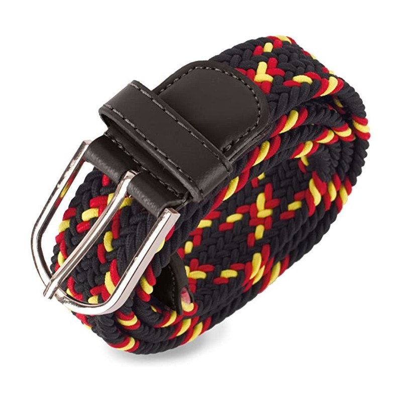 Ceinture homme noire à motif drapeau espagnol