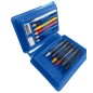 Pack of 25 Blue Colouring Crayon and Crayon Boxes for Children