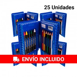 Pack de 25 Estuches para colorear para niños color Azul