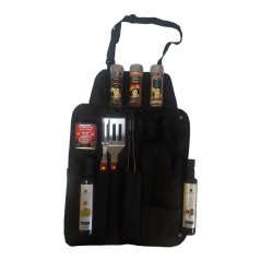 Gilet cadeau avec ustensiles et épices pour barbecue | Regalos Gourmet Online