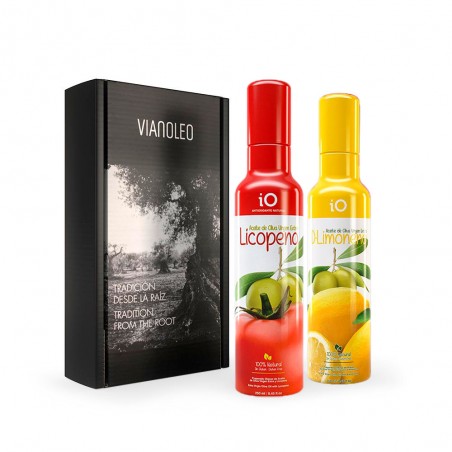 Case for gift with two olive oil iO Lycopene and iO-Lemon