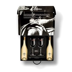 Estuche con 2 botellas Habla de ti y 2 copas Riedel