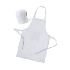 (Amazon) Pack de 25 Delantales con Gorros de Cocina para Niños (Blanco)