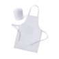 Pack de 25 Delantales con Gorros de Cocina para Niños (Blanco)