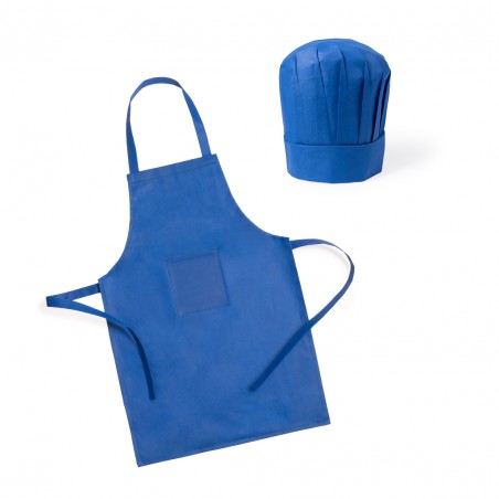 (Amazon) Lote de 25 mandiles con Gorros de Cocina infantil (Azul)