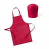 (Amazon) Pack 25 mandiles con Gorros de Cocina para niños (Rojo)