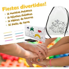 Pack infantil con 80 piezas para colorear y regalar en cumpleaños