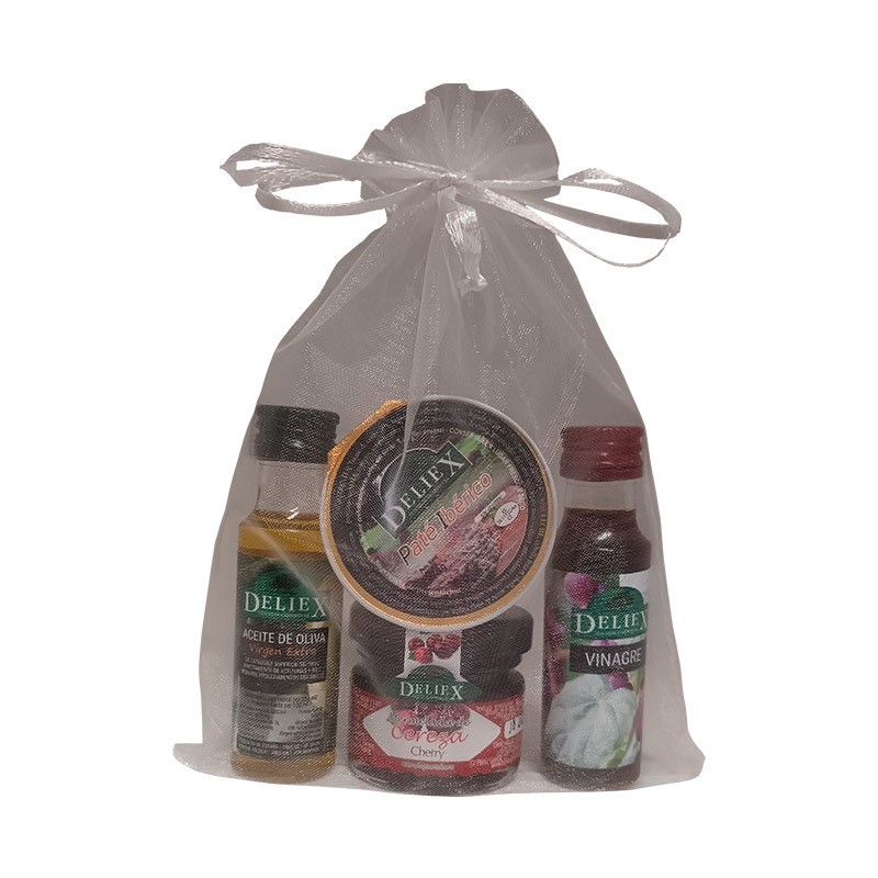 Coffret cadeau : huile d'olive, vinaigre, confiture, pâté