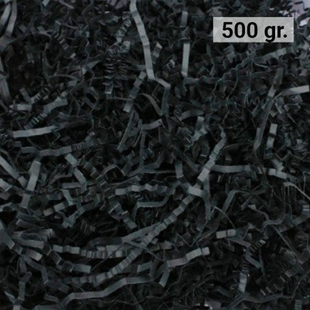 500 gr. de papel NEGRO kraft en virutas (LOG)