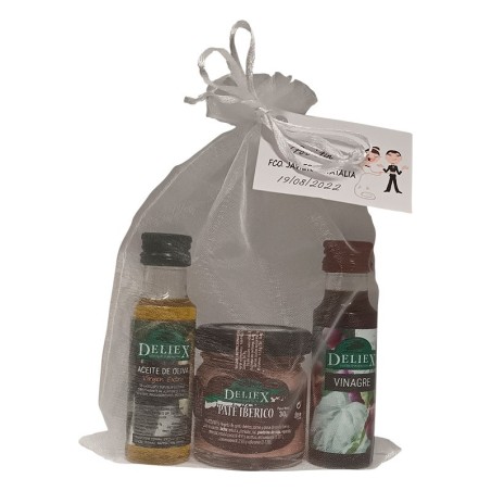 Detalle con Aceite, vinagre y Paté para regalar (pack 24 ud)