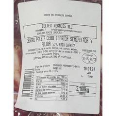 Paleta iberica deshuesada pulida envasada el vacio