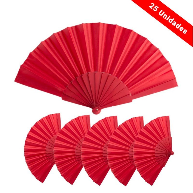 Pack 25 Red Fans for events