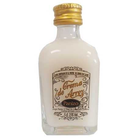 Miniatura licor crema de arroz con leche Panizo 5 cl para bodas