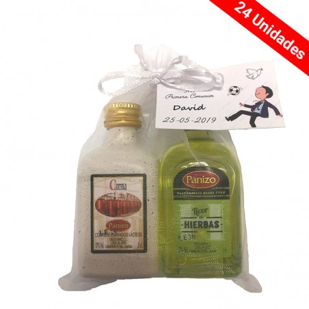 Pack 24 Units of miniature liqueurs panizo cream pomace + grass