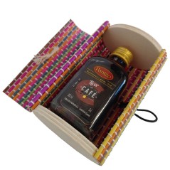 Mini box with coffee liqueur Panizo gourmet product for events