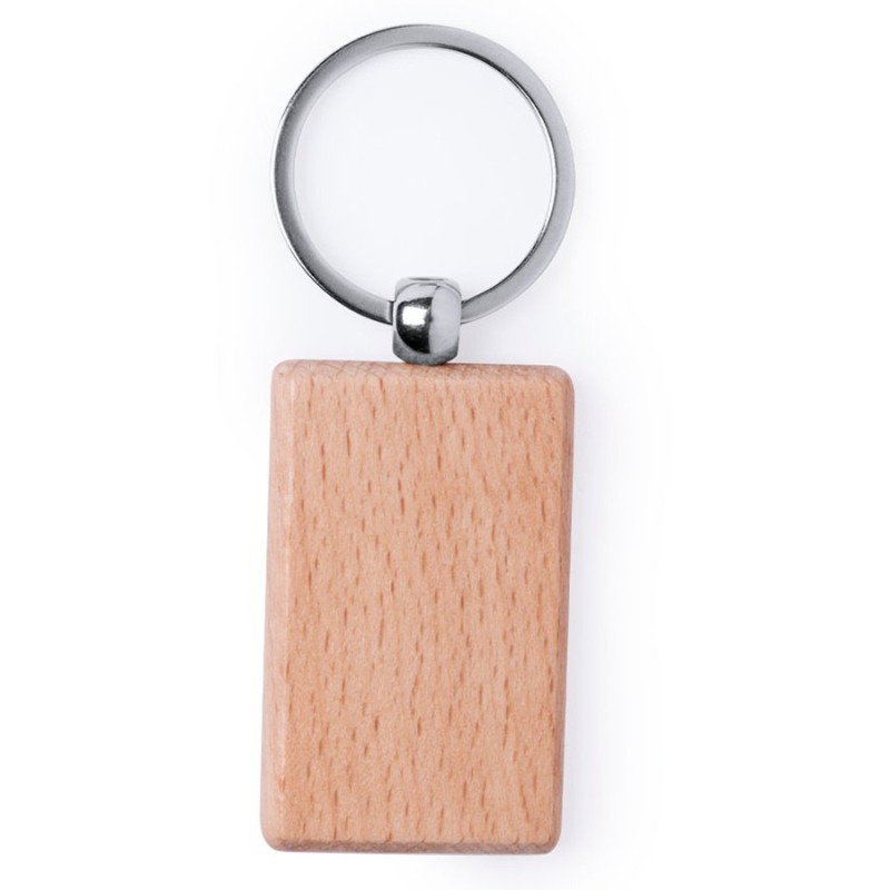 Rectangular wooden keyring