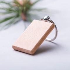 Personalised Wooden Rectangle Keyring : Regalos Gourmet Online