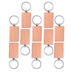 Lot of 30 wooden keychains to personalize | Regalos Gourmet Online