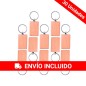 Pack de 30 unidades de Llavero Rectangular de Madera