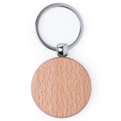 Pack 50 round wooden key rings for events | Regalos Gourmet Online