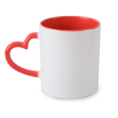 Taza de cerámica con asa en forma de corazón para personalizar - Regalos Gourmet Online