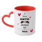 Taza de Cerámica con asa de Corazón para Personalizar