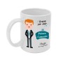White 350ml mug customizable with name and date for a boy's communion White 350ml mug customizable with name and date for a boy's communion