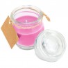 Scented candle with the scent of roses