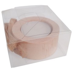 Wooden Candle with rope bow | Regalos Gourmet Online