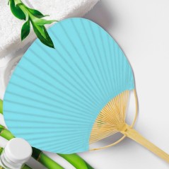 Pai Pai Bamboo Fan Blue Colour | Regalos Gourmet Online