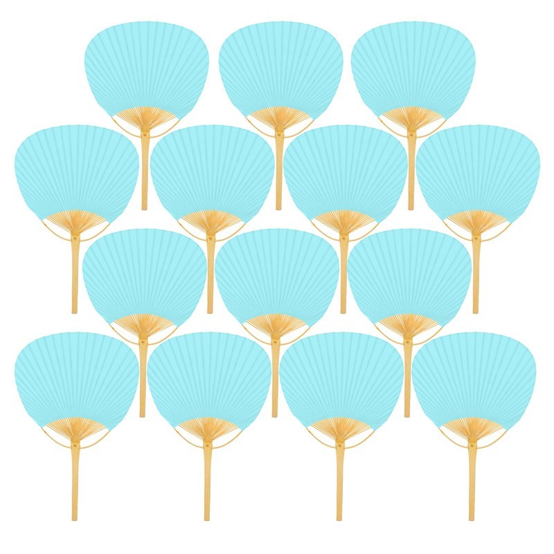 20 Pai Pai Fans Bamboo Blue Colour