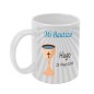 Taza blanca personalizada para bautizo. Pon el nombre y la fecha que desees.