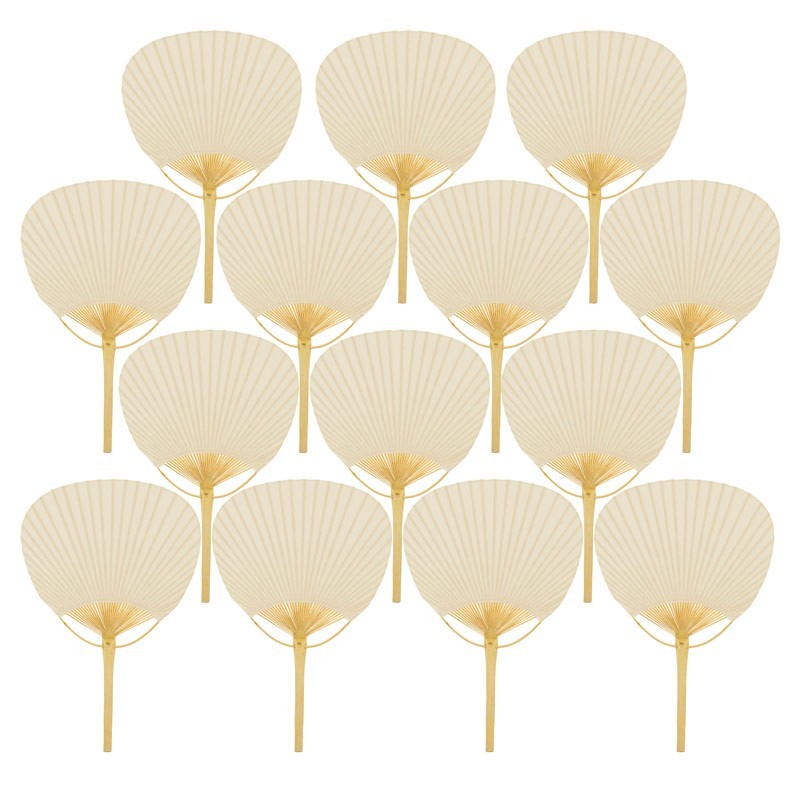 Pack of 20 Pai Pai Fans Bamboo Ivory Colour