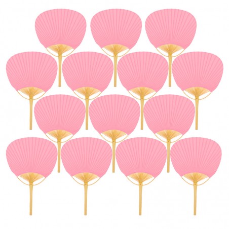 Pack of 20 Pai Pai Fans Bamboo Pink Colour