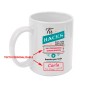 Mug blanc de 350 ml personnalisable avec la date, le type d'événement et le nom Mug blanc de 350 ml personnalisable avec la date, le type d'événement et le nom