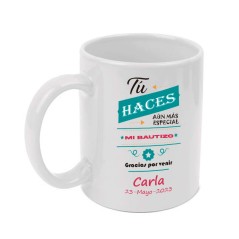 Taza blanca personalizable para cualquier evento, incluye la  fecha y el nombre de la persona - Regalos Gourmet Online