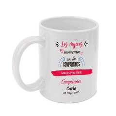 copy of Taza blanca 350 ml personalizable con nombre y fecha para comunión niña