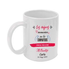 copy of Taza blanca 350 ml personalizable con nombre y fecha para comunión niña